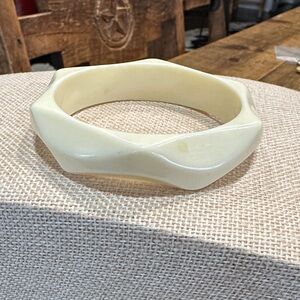 Acrylic Cream Bangle Bracelet